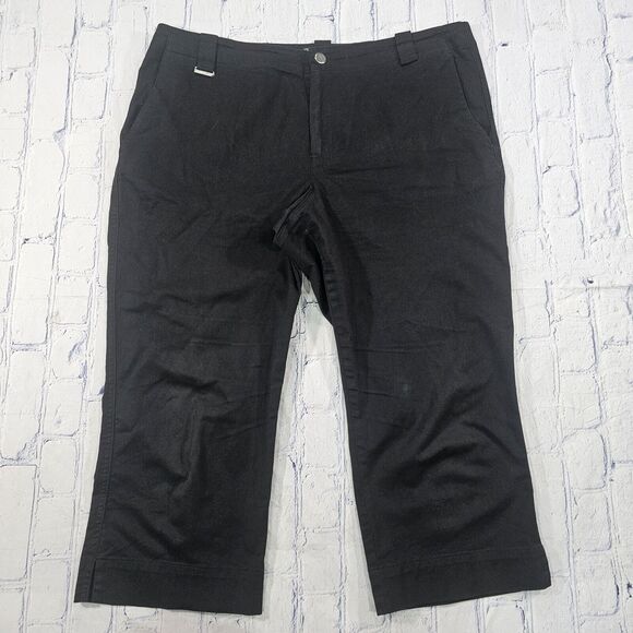 Ralph Lauren Pants - Lauren Ralph Lauren Active WOMENS SZ 12 Pants Black Chino Khaki Capris Preppy